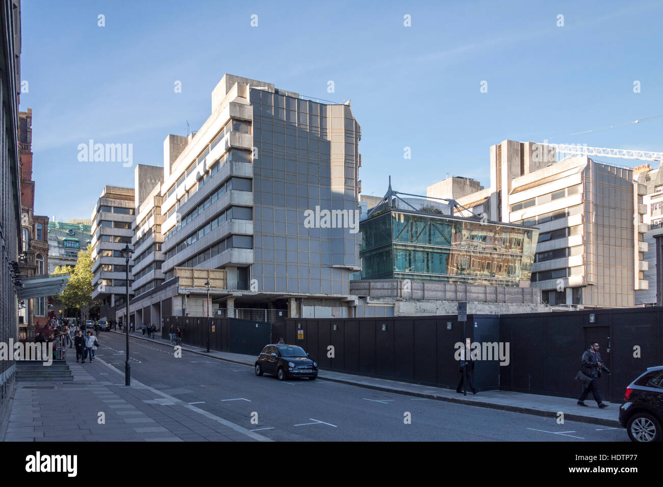 Arundel Great Court Abriss betrachtet aus Surrey Street, London, UK Stockfoto