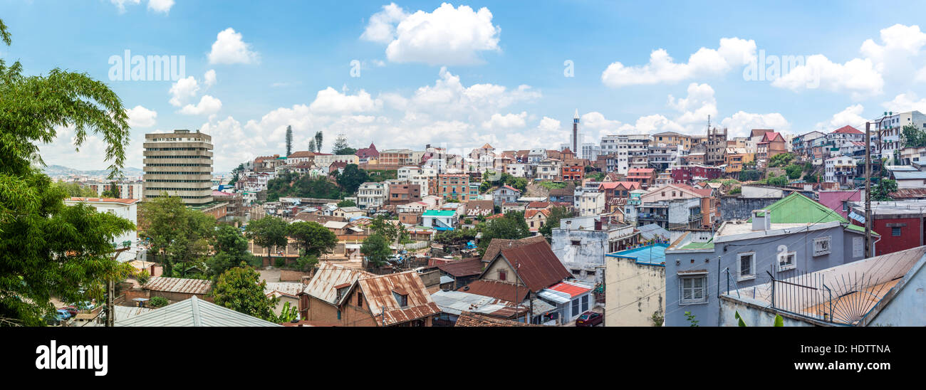 Antananarivo, Madagaskar, Stadtbild - Panorama Stockfoto