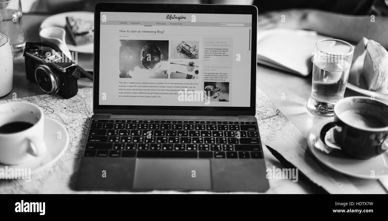 Reiseziel Reise Freizeit Kamera Foto Konzept Stockfoto