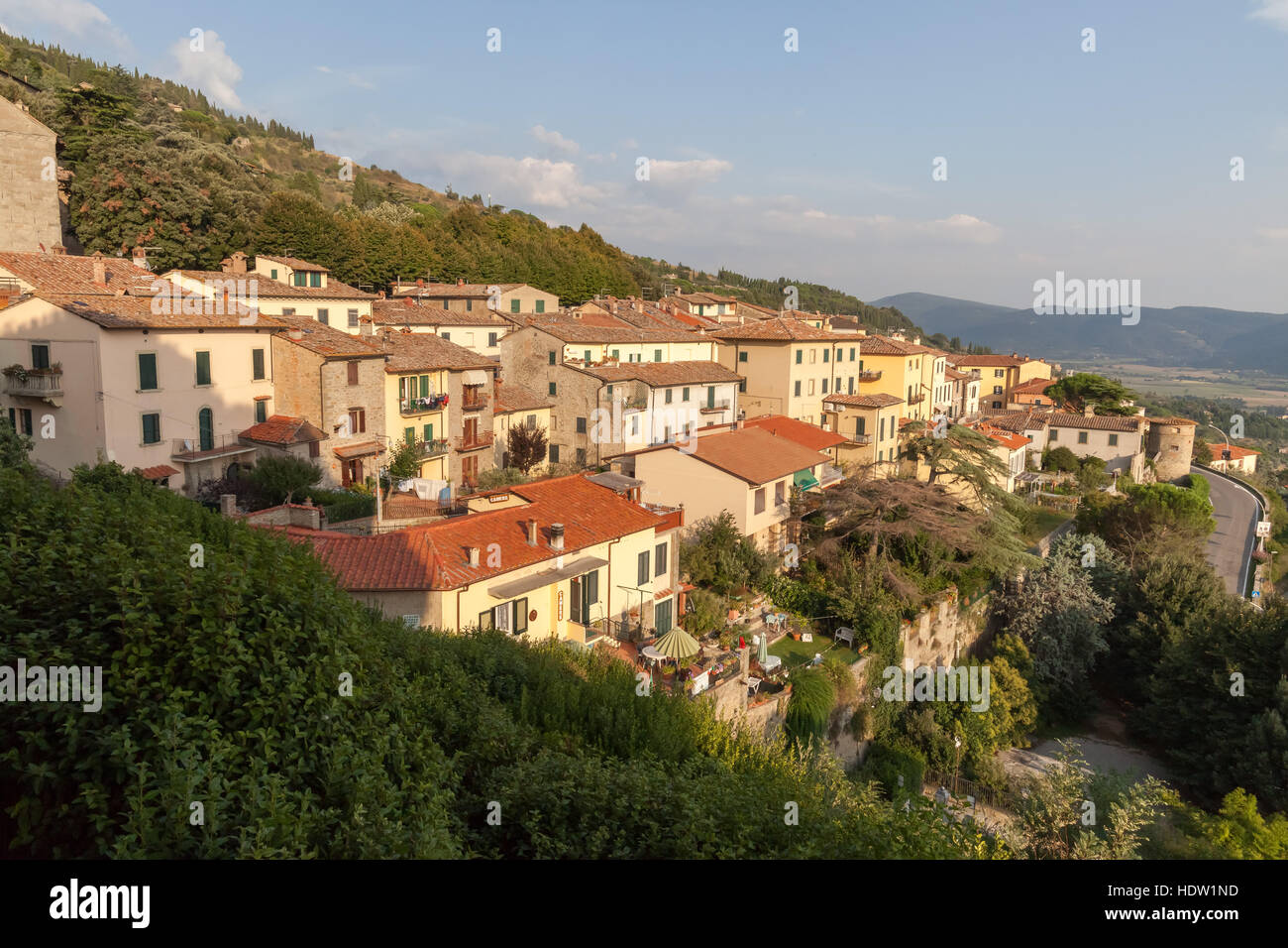 Etruskischen Stadt Cortona in der Toskana, Italien Stockfoto