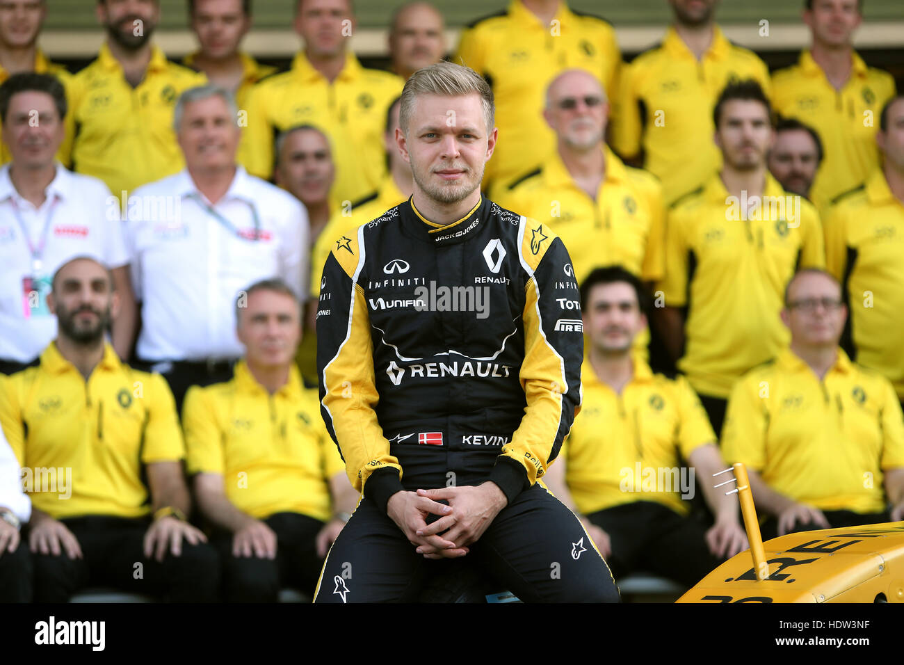 Renault's Kevin Magnussen beim Abu Dhabi Grand Prix auf dem Yas Marina Circuit, Abu Dhabi. DRÜCKEN SIE VERBANDSFOTO. Bilddatum: Sonntag, 27. November 2016. Siehe PA Story AUTO Abu Dhabi. Bildnachweis sollte lauten: David Davies/PA Wire. Stockfoto