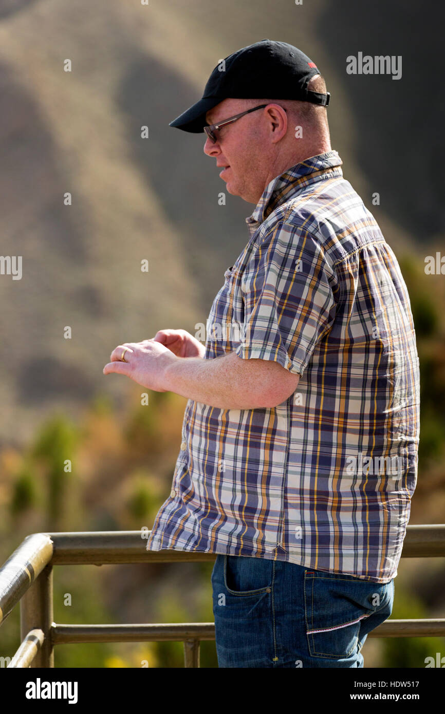 Touristen fotografieren, Wuzhong, Ningxia, China Stockfoto