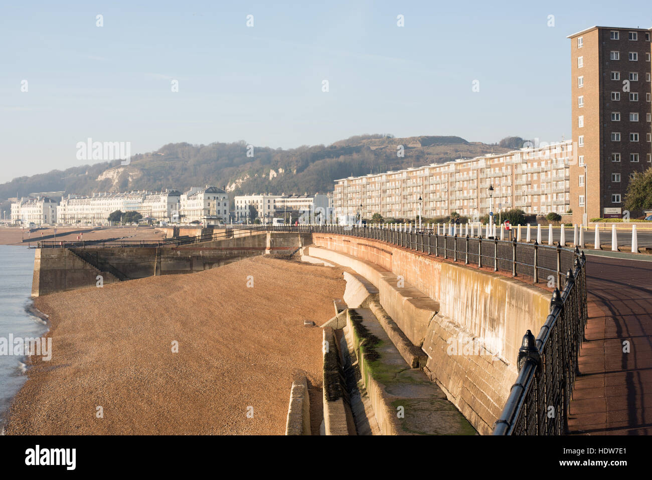 Dover Beach, Teil des Hafens, England. Stockfoto