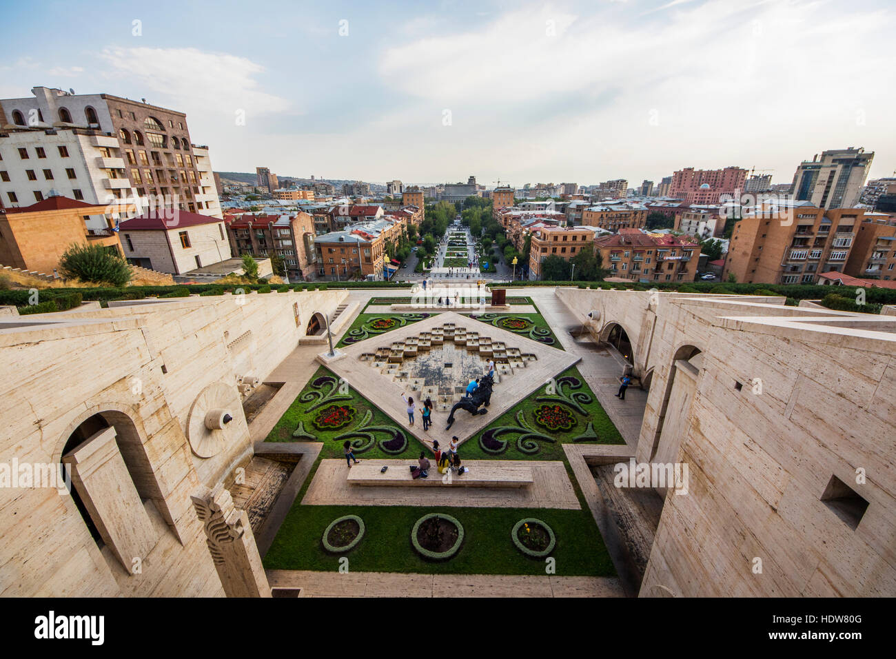 Dritte Ebene der Eriwan Kaskade; Yerevan, Armenien Stockfoto