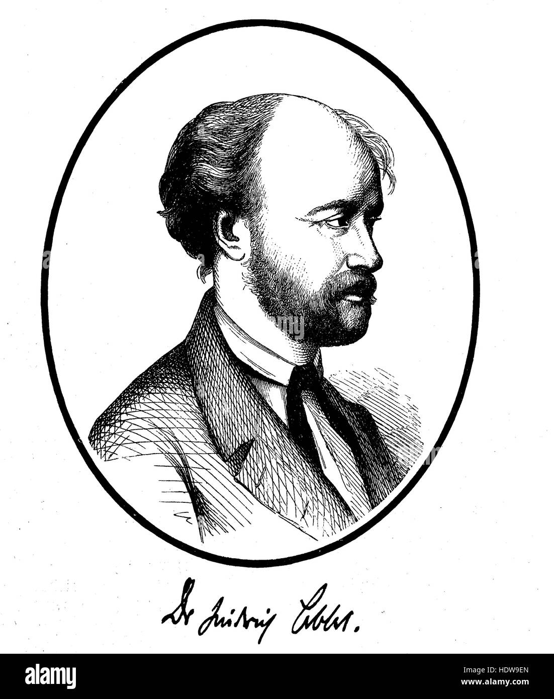 Christian Friedrich Hebbel, 1813-1863, deutscher Dichter und Dramatiker, Holzschnitt aus dem Jahr 1880 Stockfoto