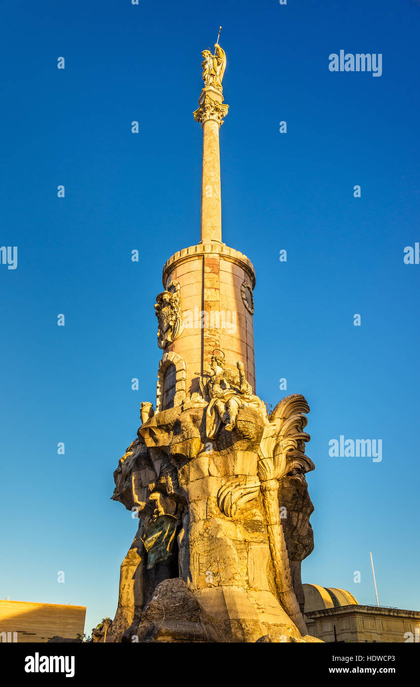 Saint Raphael Triumph Statue in Córdoba, Andalusien, Spanien Stockfoto