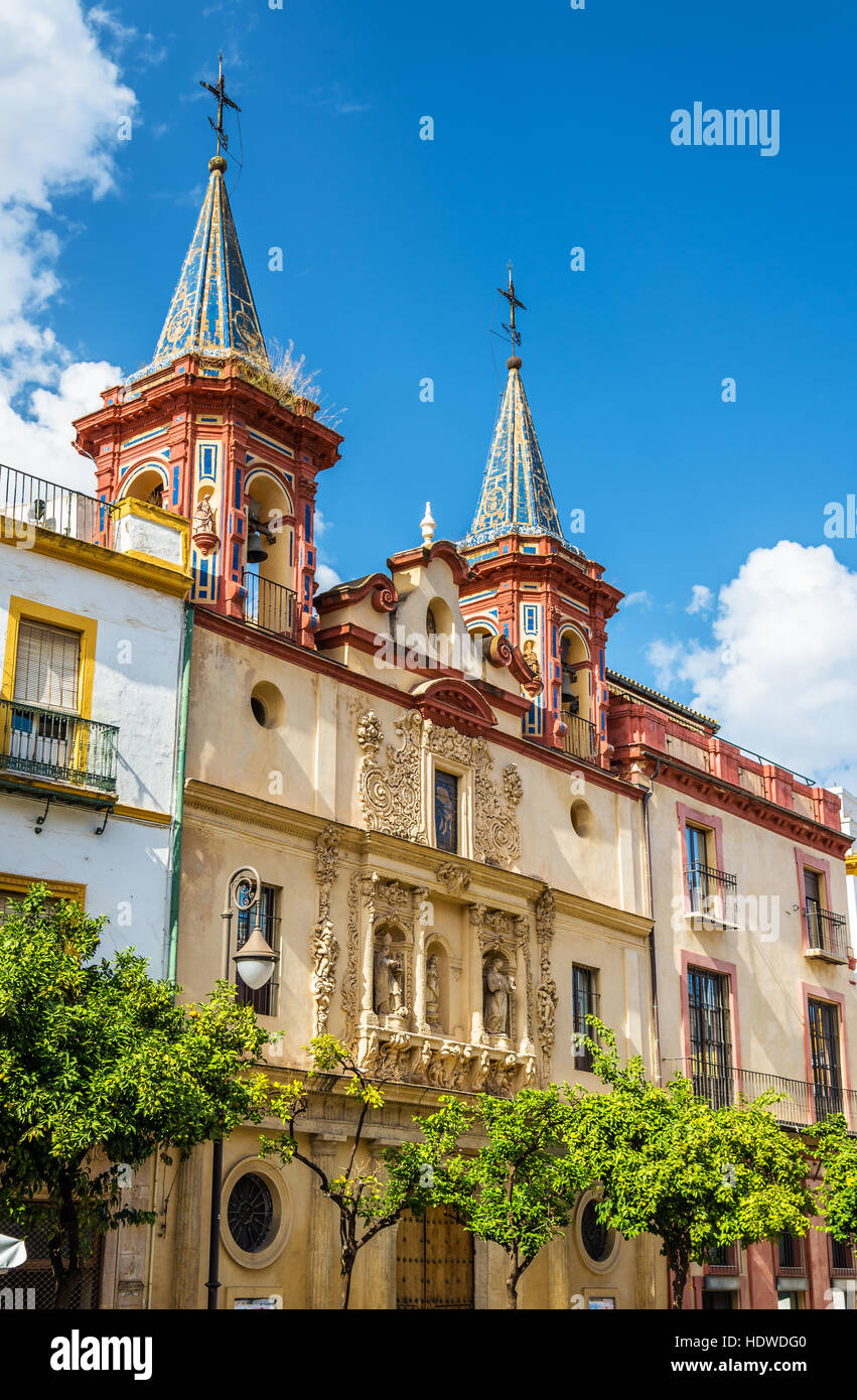 Gebäude in der Innenstadt von Sevilla, Spanien Stockfoto
