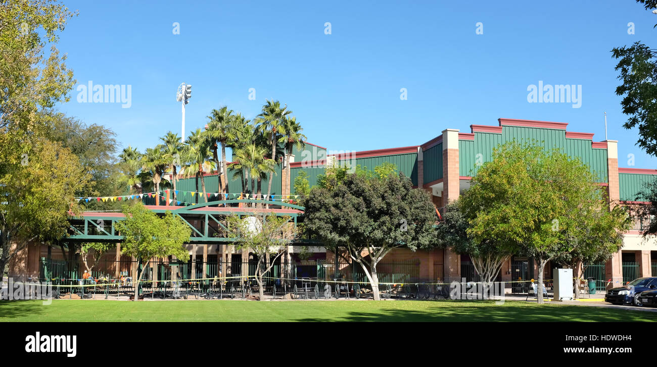Scottsdale Stadium ist der Spring Training Heimat der San Francisco Giants der Major League Baseball National League. Stockfoto