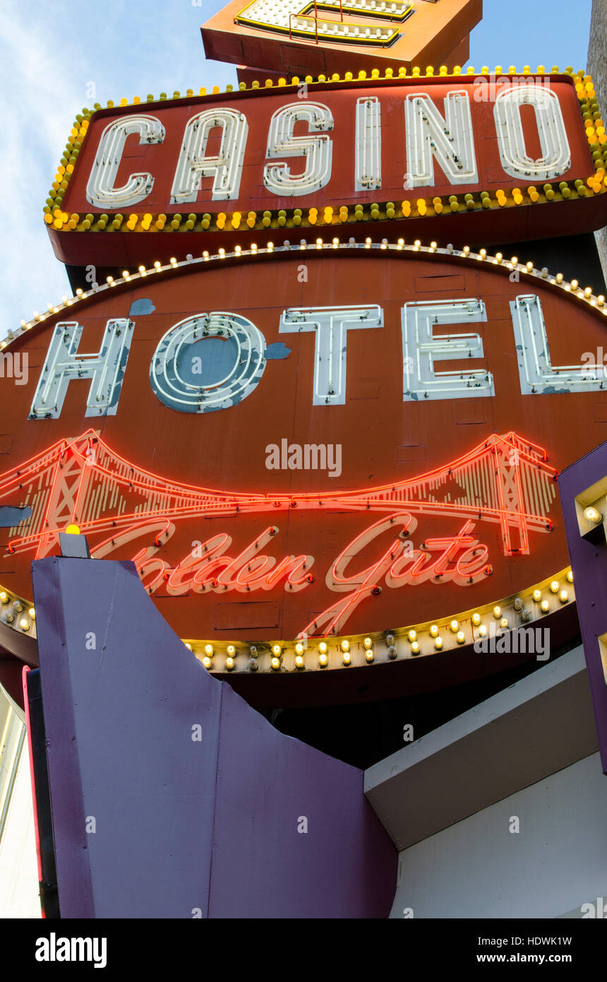 Die Golden Gate Hotel & Casino Las Vegas, Nevada. Stockfoto