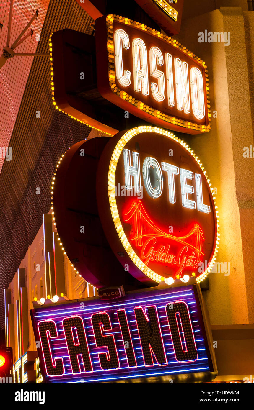 Die Golden Gate Hotel & Casino Las Vegas, Nevada. Stockfoto