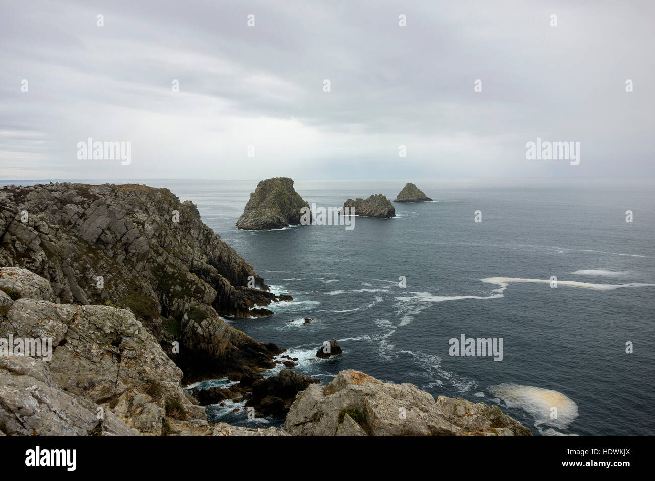 Pointe De Penhir, Crozon, Bretagne, Frankreich Stockfoto