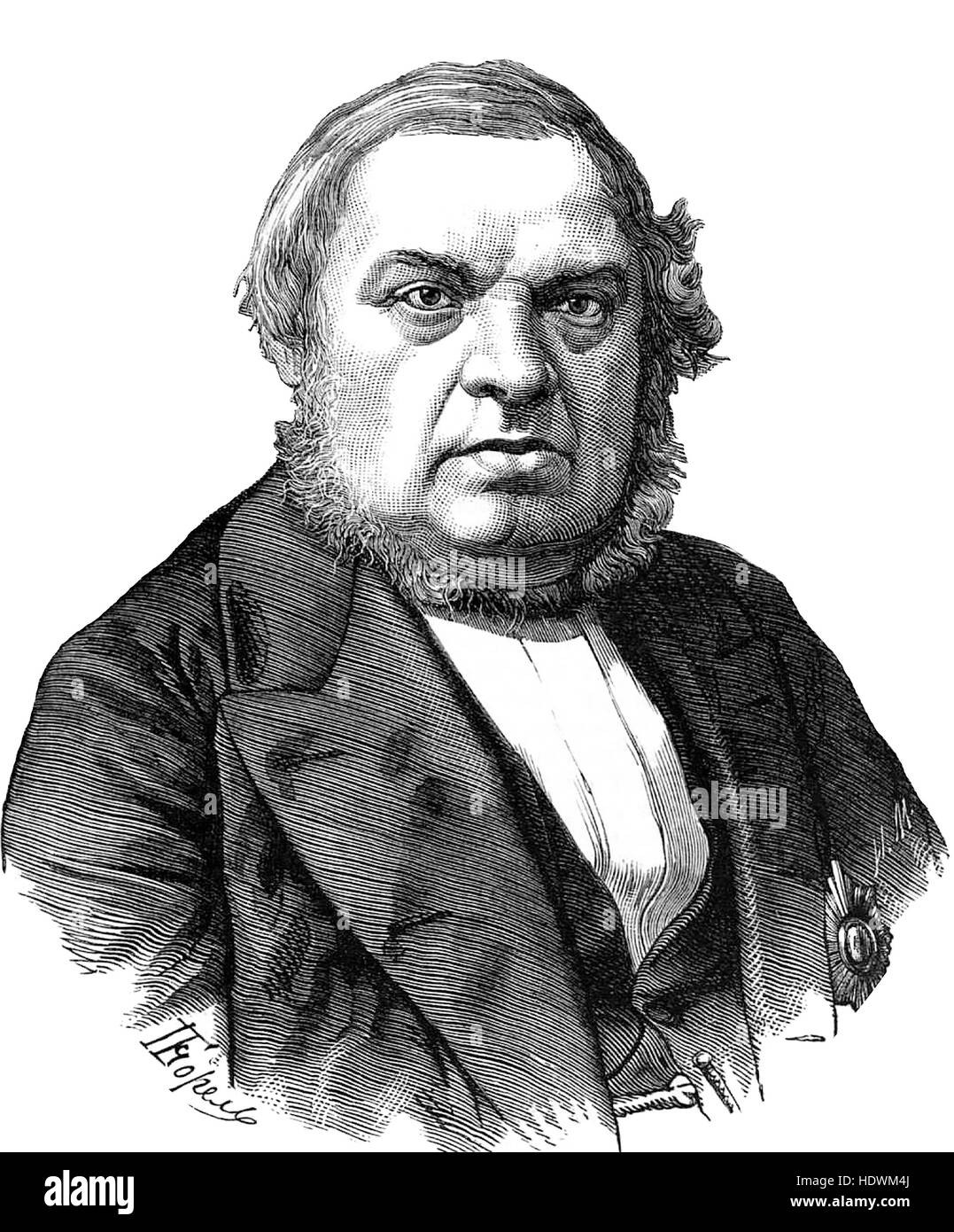 JOHANN FRIEDRICH von BRANDT (1802 – 1879), deutscher Naturforscher 1876 Stockfoto