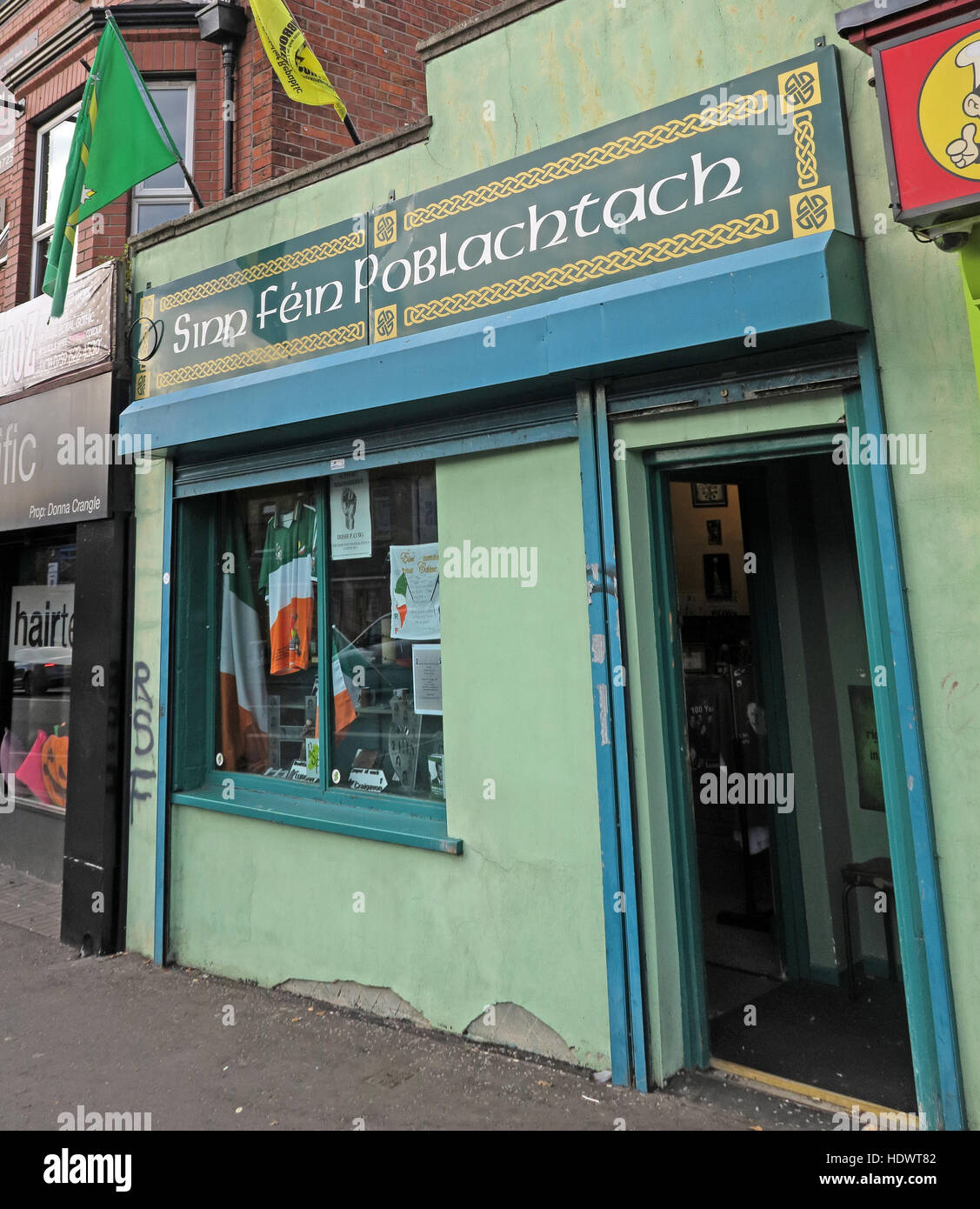 Belfast fällt Rd Republican Sinn Féin-Souvenir-Shop Stockfoto