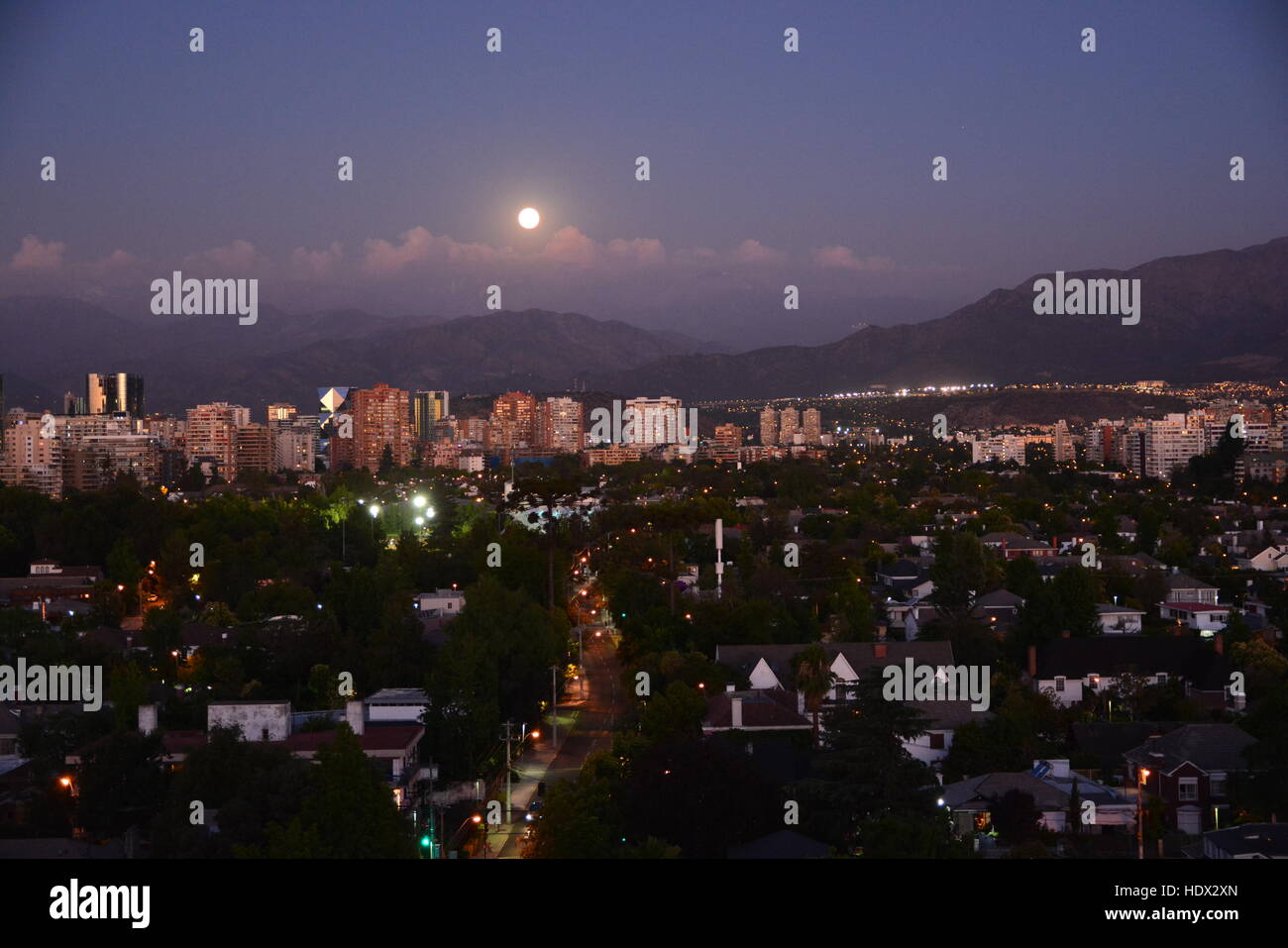 Mondaufgang in Chile Stockfoto