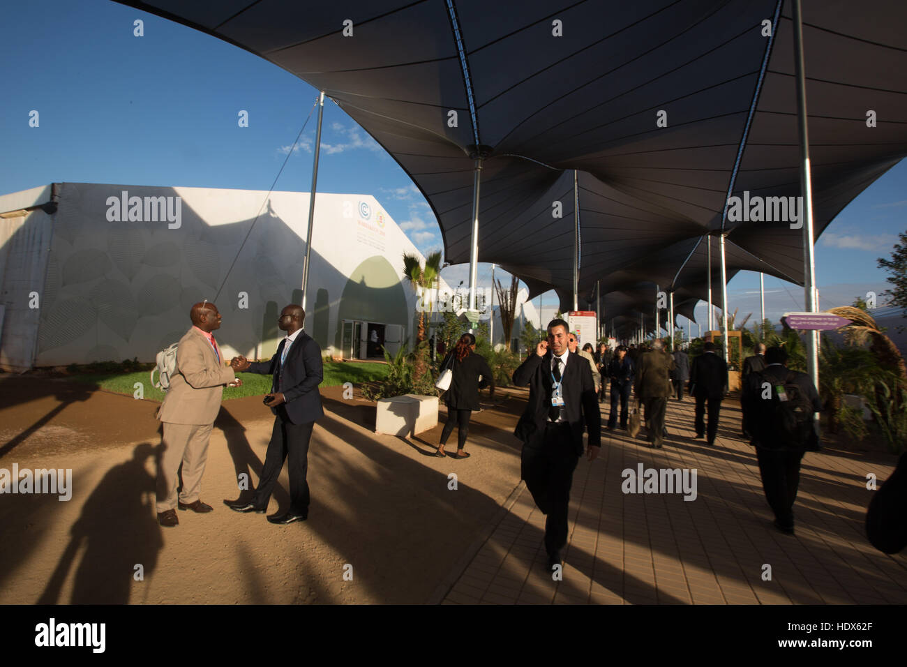 COP22 UNFCCC Klimakonferenz Verhandlungen in Marrakesch, Marokko, im Jahr 2016. Stockfoto