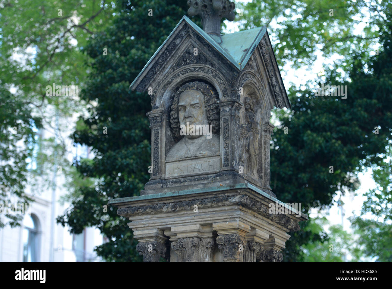 Bachdenkmal, Dittrichring, Leipzig, Sachsen, Deutschland Stockfoto Bachdenkmal, Dittrichring, Leipzig, Sachsen, Deutschland Stockfoto
