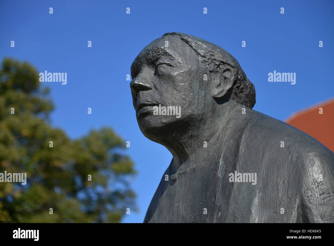 Statue, Käthe Kollwitz, Kloster Unser Lieben Frauen, Regierungsstrasse, Magdeburg, Sachen-Anhalt, Deutschland Stockfoto