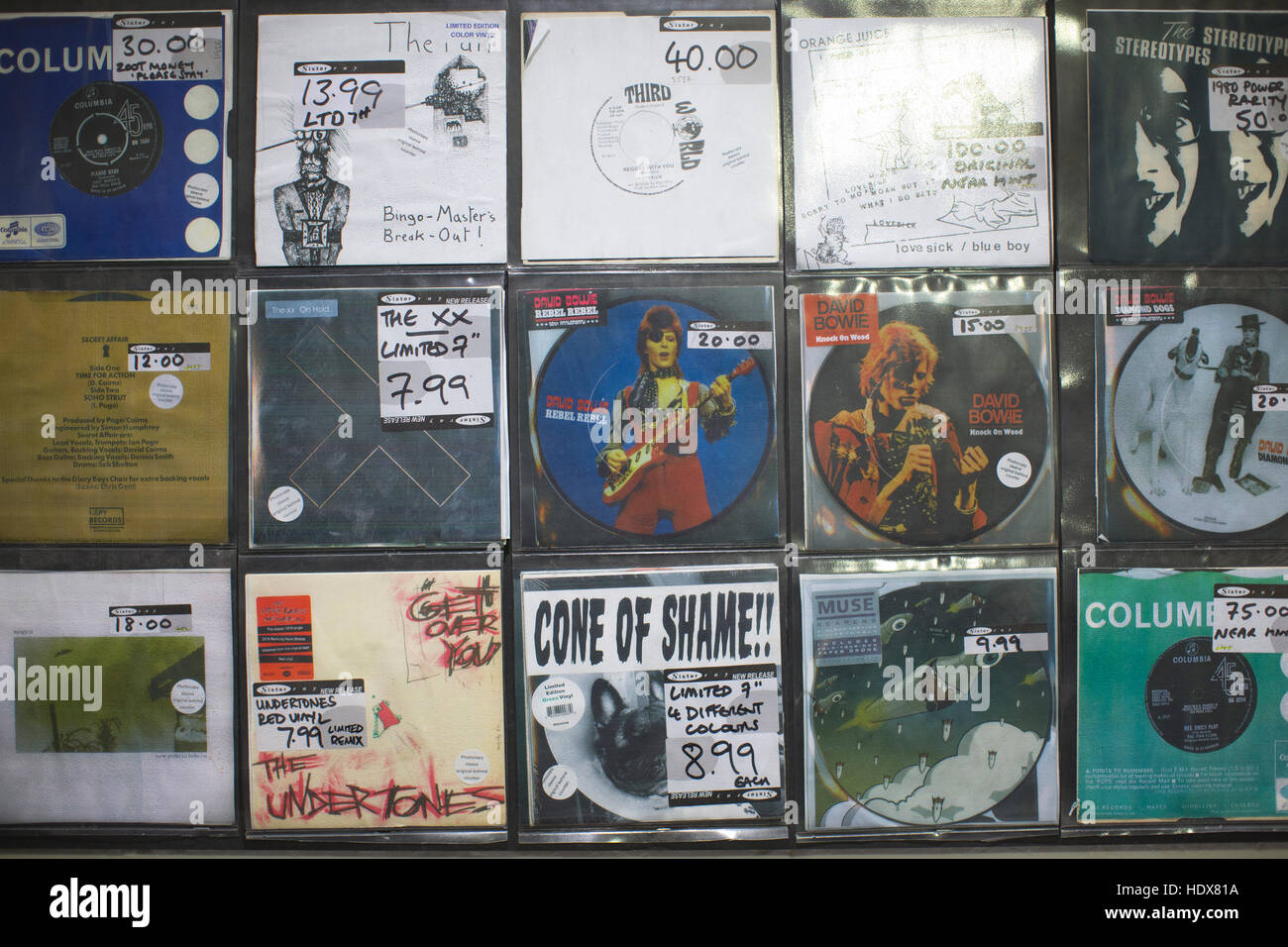 "Sister Ray" unabhängige Music Store, Inhaber und Gründer Phil Barton, Vinyl Record Stores, London, England, UK Stockfoto