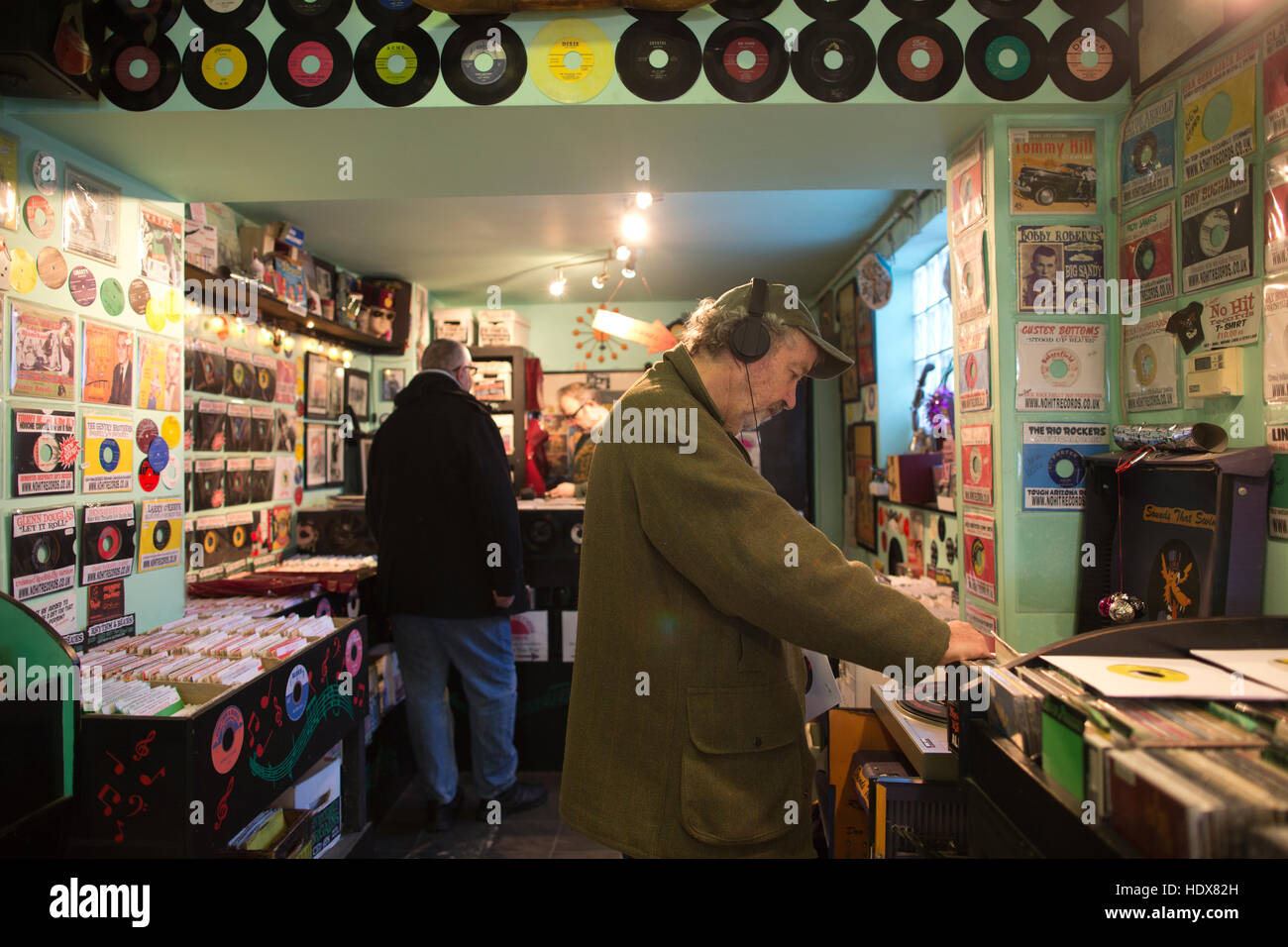 "Sounds, die Swing" Plattenladen in Camden Town, im Besitz von Martin Heaphy, Vinyl Record Stores, London, England, UK Stockfoto