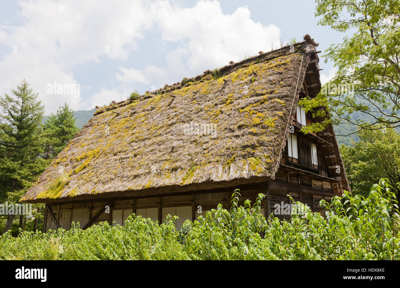 Ehemalige Higahi Shina Familienwohnsitz (ca. 19. Jh.) im Dorf Ōgimachi Gassho Stil. Der UNESCO Stockfoto