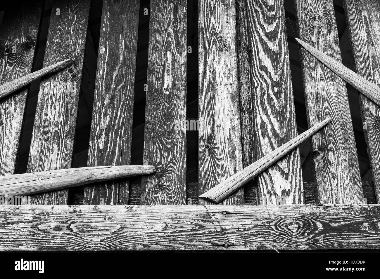 Alte hölzerne Scheune Dekoration Stockfoto