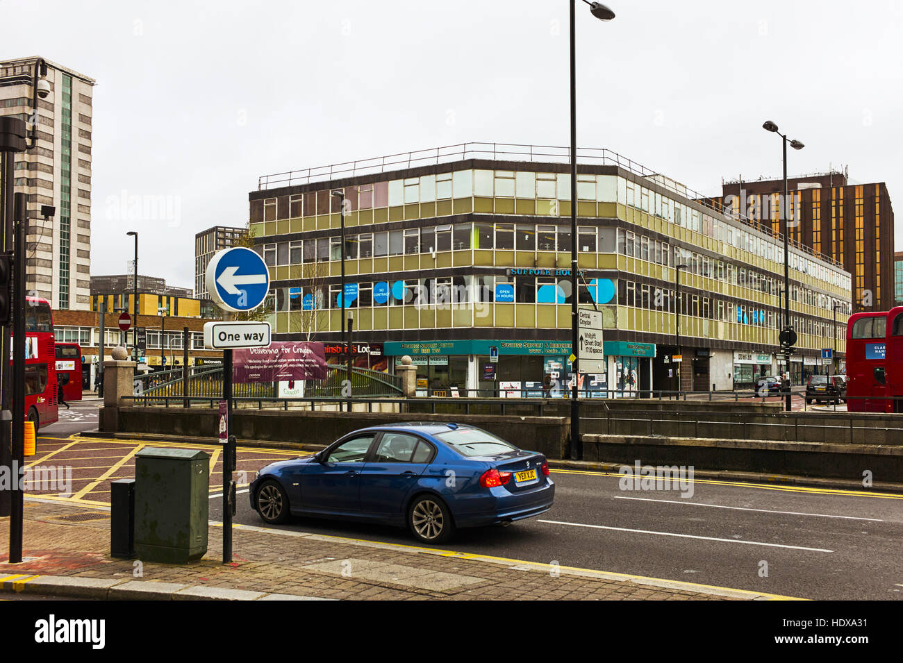 Suffolk House, 60er Jahre Bürogebäude im Zentrum von Croydon Stockfoto