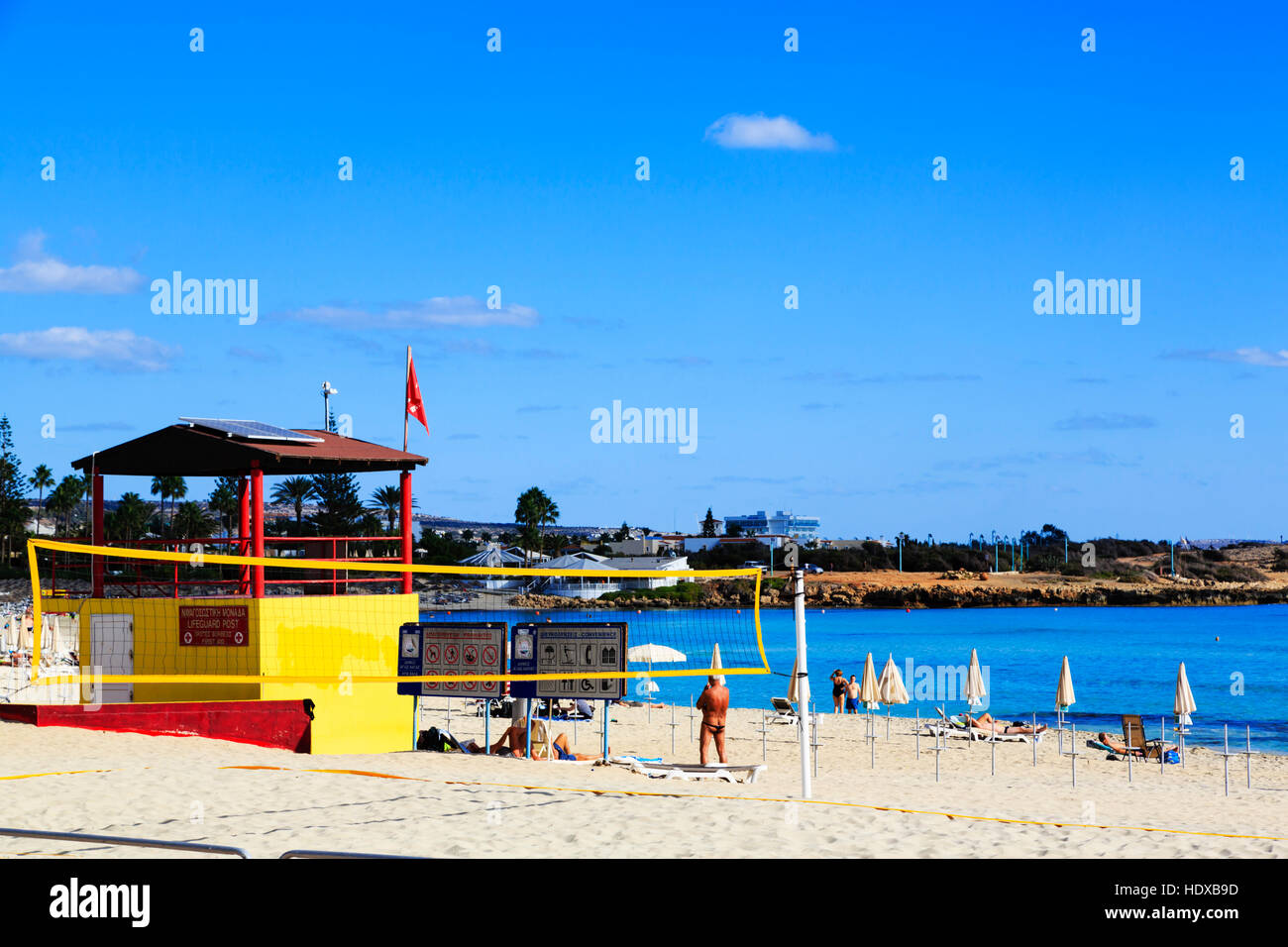 Nisi Beach, Ayia Napa, Zypern. Stockfoto