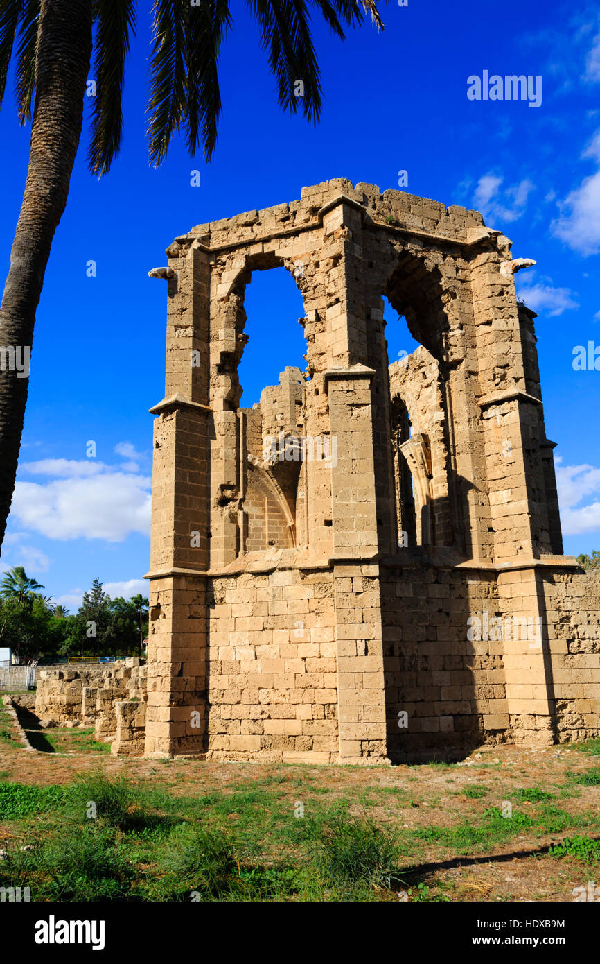 Ruinen der St. George der TheLatins Kirche, Famagusta, Ammochostos, Nord-Zypern. Stockfoto