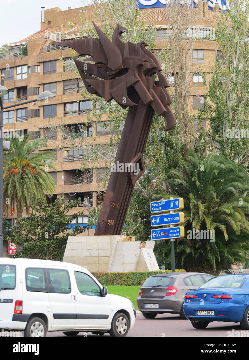 Skulptur von König Jaime ich von Antonio Sacramento. Valencia, Spanien Stockfoto