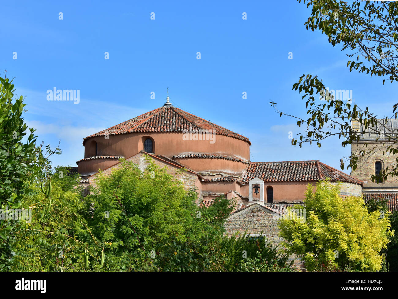 Mittelalterliche Kirche Santa Fosca in die Insel Torcello, in der Nähe von Venedig Stockfoto