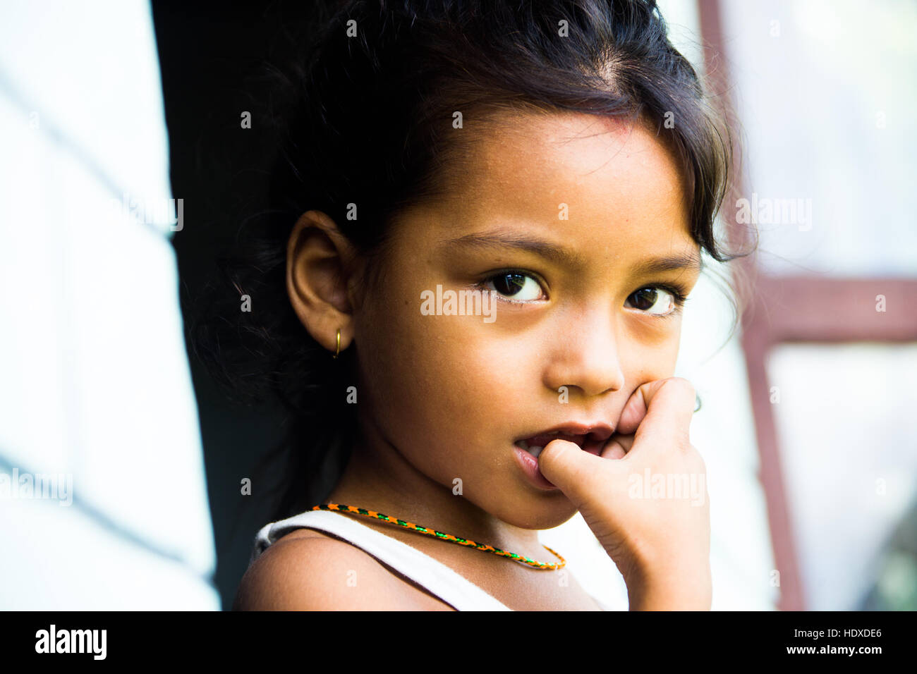 Junges Mädchen in Kasai Bezirk, Nepal Stockfoto