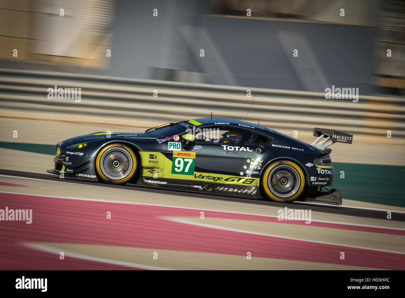 Aston Martin Vantage V8 GTE während FIA Rookie Test, Bahrain International Circuit. 2016. J. ADAM / D. TURNER Stockfoto