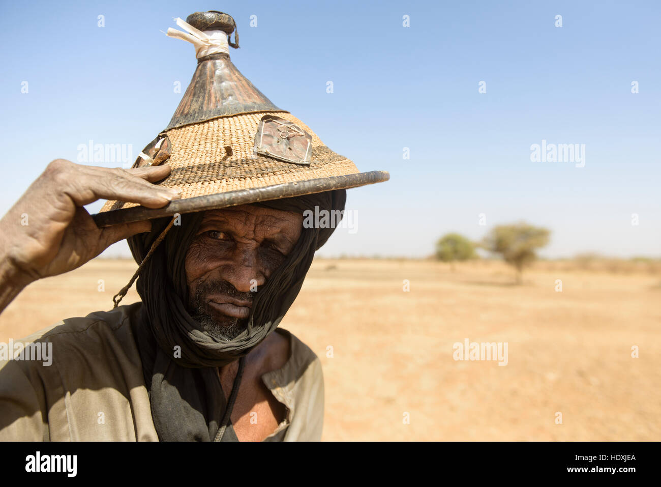 Fulbe Nomaden von der Bel'ah-Gruppe von der Sahel-Zone, Burkina Faso Stockfoto