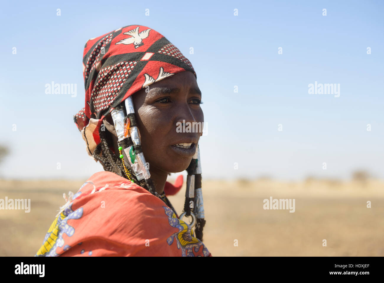 Fulbe Nomaden von der Bel'ah-Gruppe von der Sahel-Zone, Burkina Faso Stockfoto