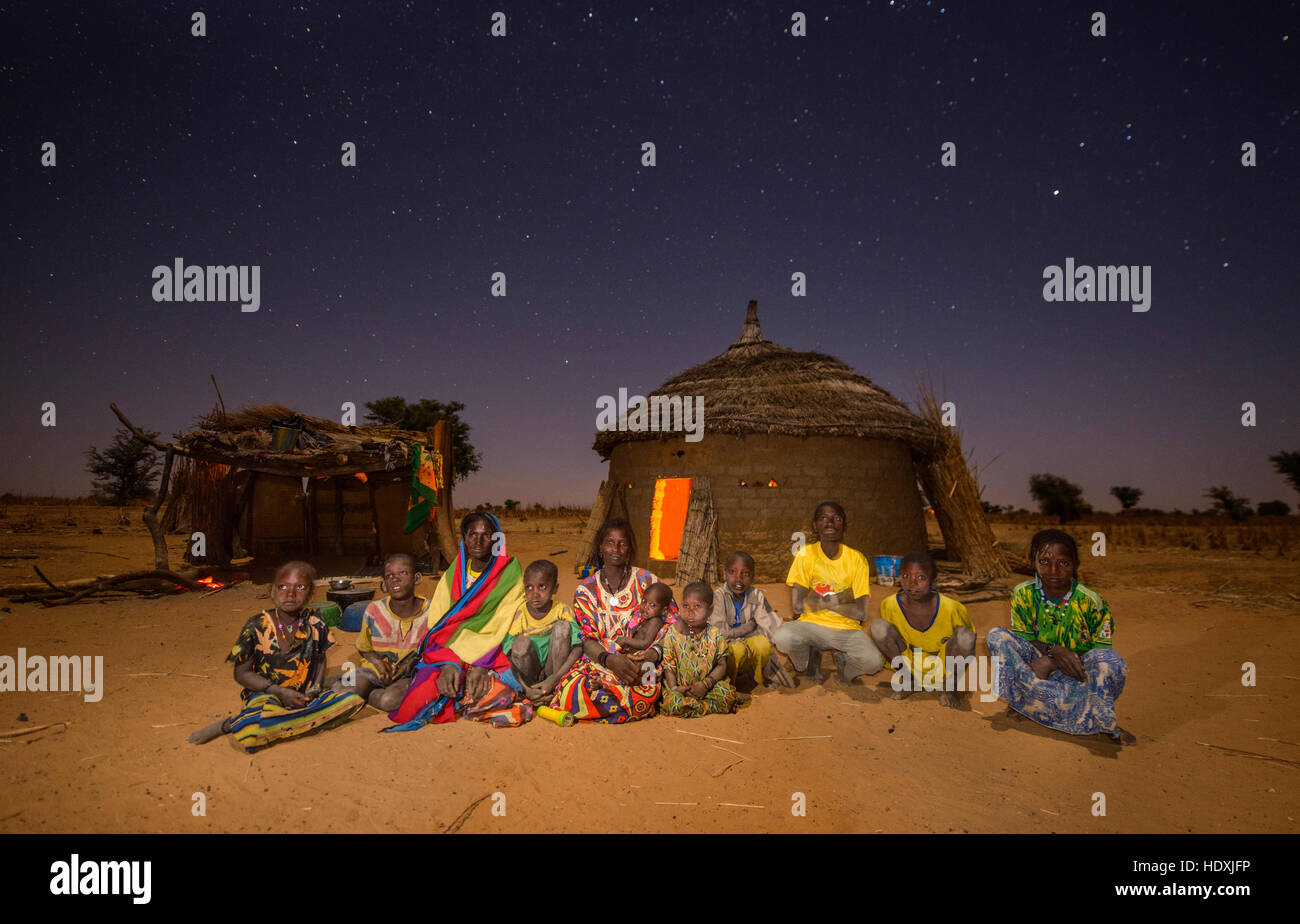 Fulbe Nomaden der Sahelzone, Burkina Faso Stockfoto