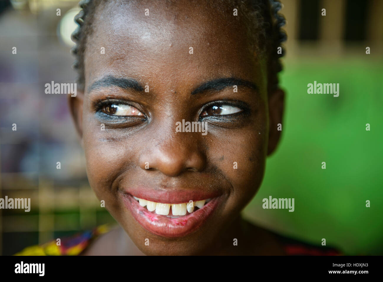 Porträts der ghanaischen Mädchen Stockfoto