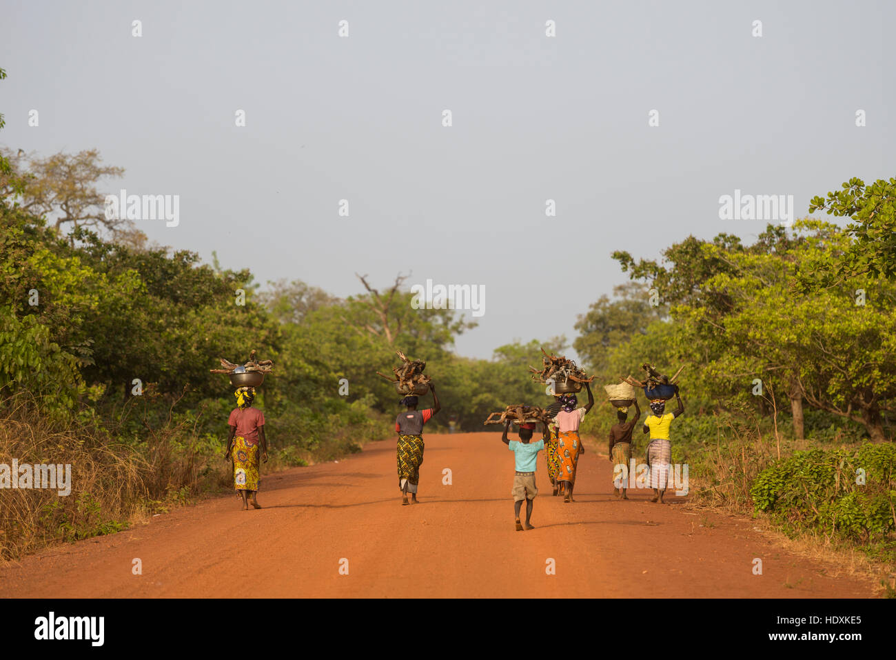 Straßen des nördlichen Cote d ' Ivoire (Elfenbeinküste) Stockfoto