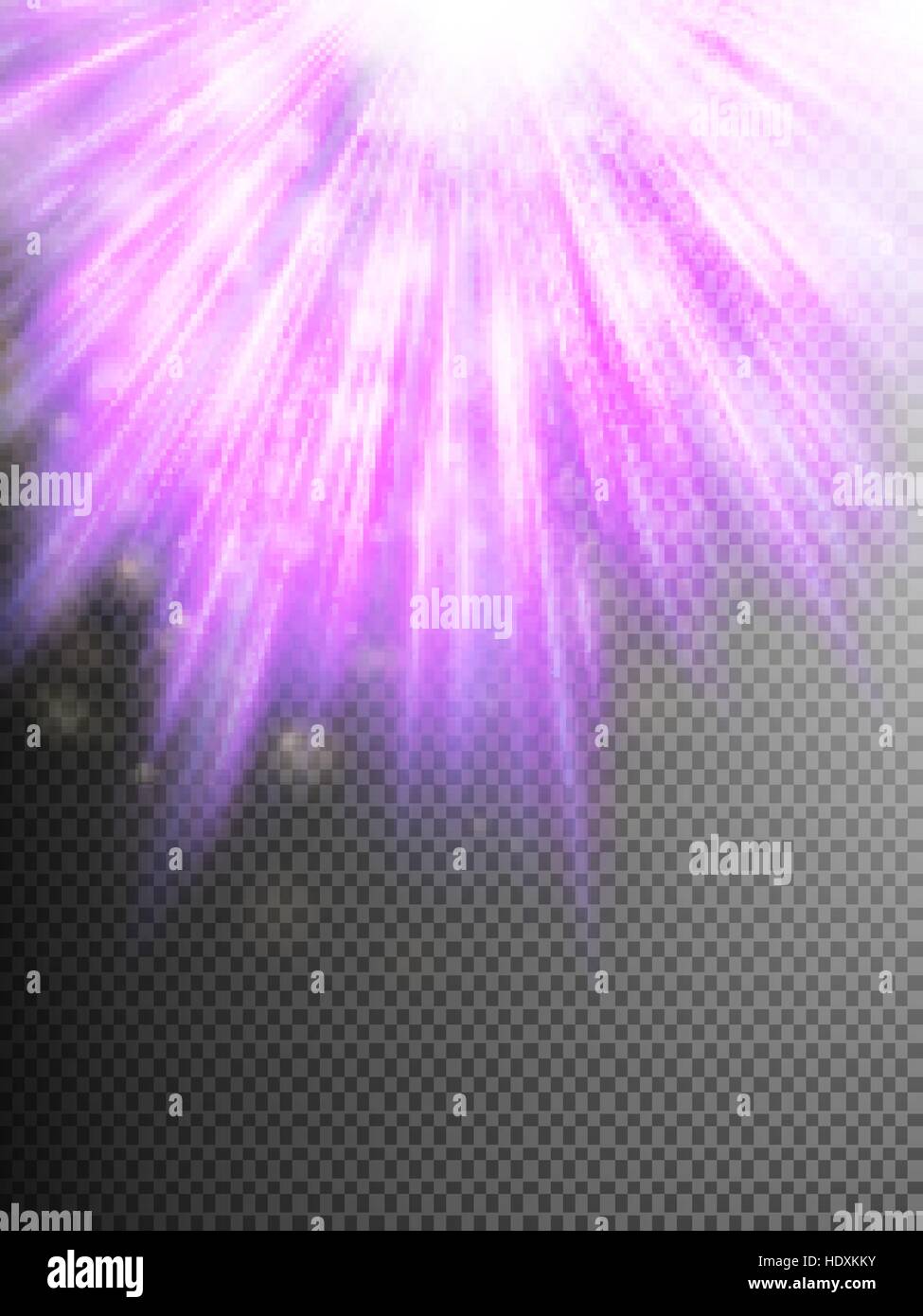 Sternenlicht mit Strahlen Hintergrund. EPS 10 Stock Vektor