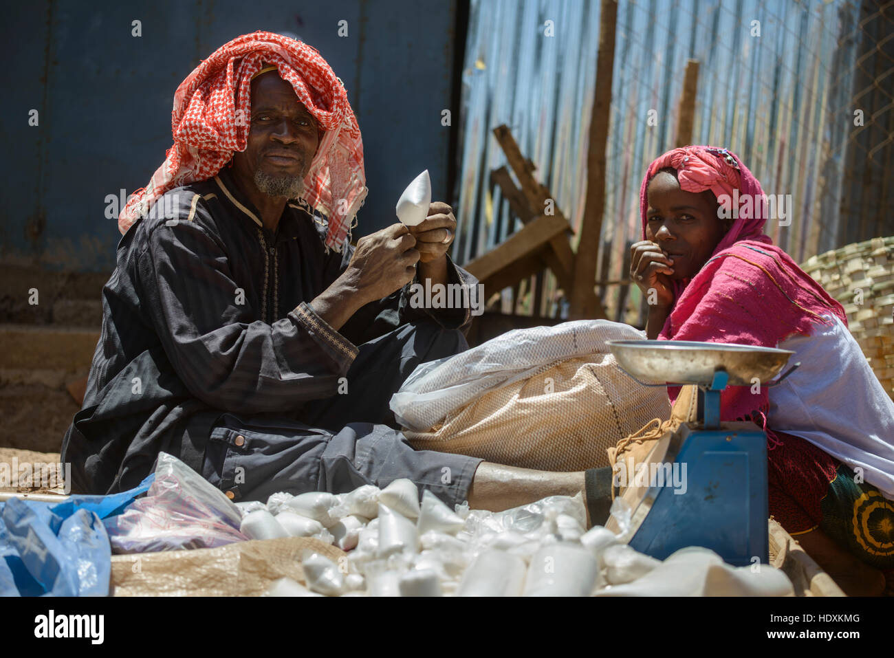 Markt am Sonntag in Mali ville, Guinea Stockfoto