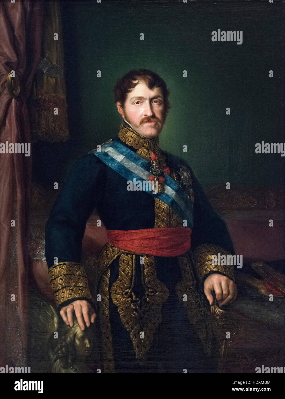 Vicente López Portaña (1772-1850), Portrait (ca. 1823) von D. Carlos María Isidro von Bourbon (1788 – 1855). Stockfoto