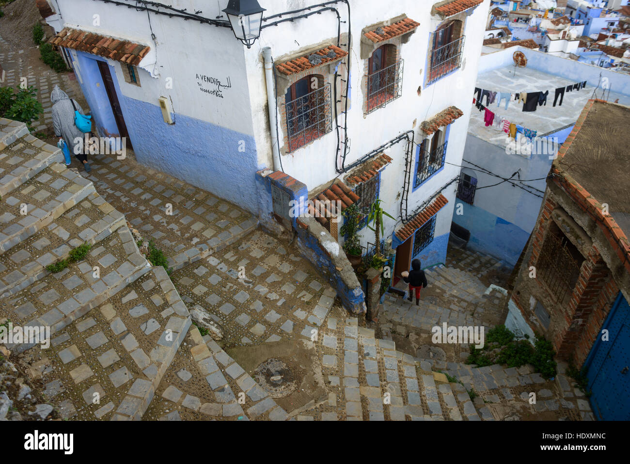Straßen und Gassen der Medina von Meknes, Marokko Stockfoto