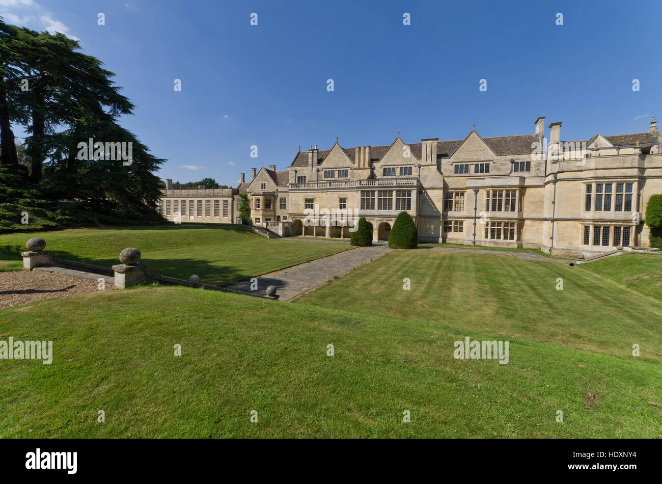 Die Südansicht des ab-Palast, ein stattliches Haus in Northamptonshire, Großbritannien Stockfoto