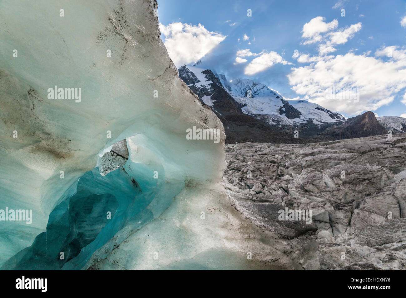 Die Pasterze Gletscher, Großglockner, Nationalpark Hohe Tauern, Österreich Stockfoto