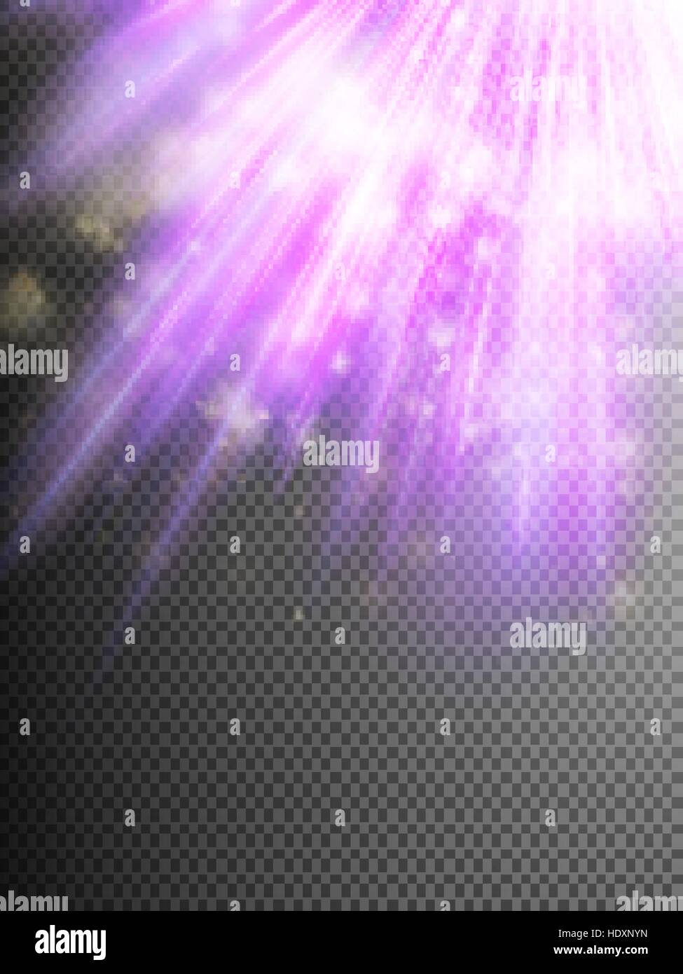 Helles violett Licht auf transparentem Hintergrund. 10 EPS-Vektor-Datei enthalten Stock Vektor