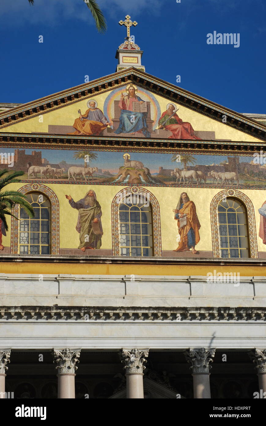 Basilika San Paolo Fuori le Mura (Sankt Paul vor den Mauern), Rom, Italien Stockfoto