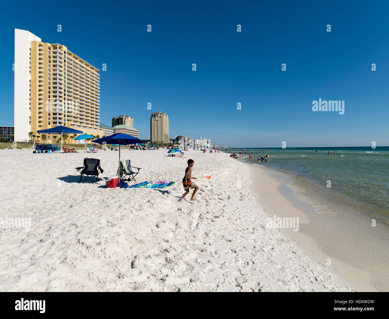 Spätsommer in Panama City Beach, Florida. Stockfoto