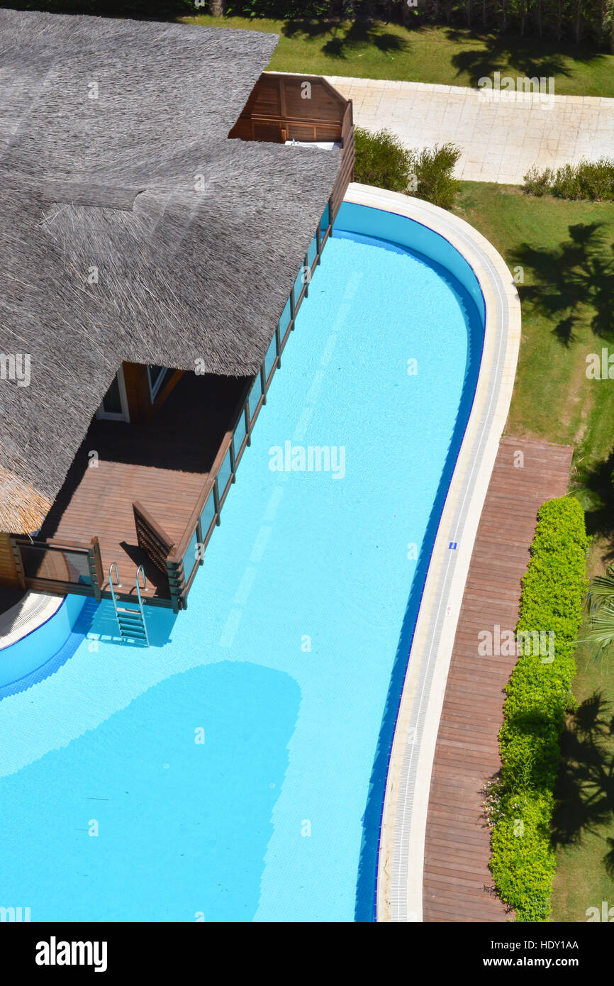 Bambus-Dach-Villa mit pool Stockfoto