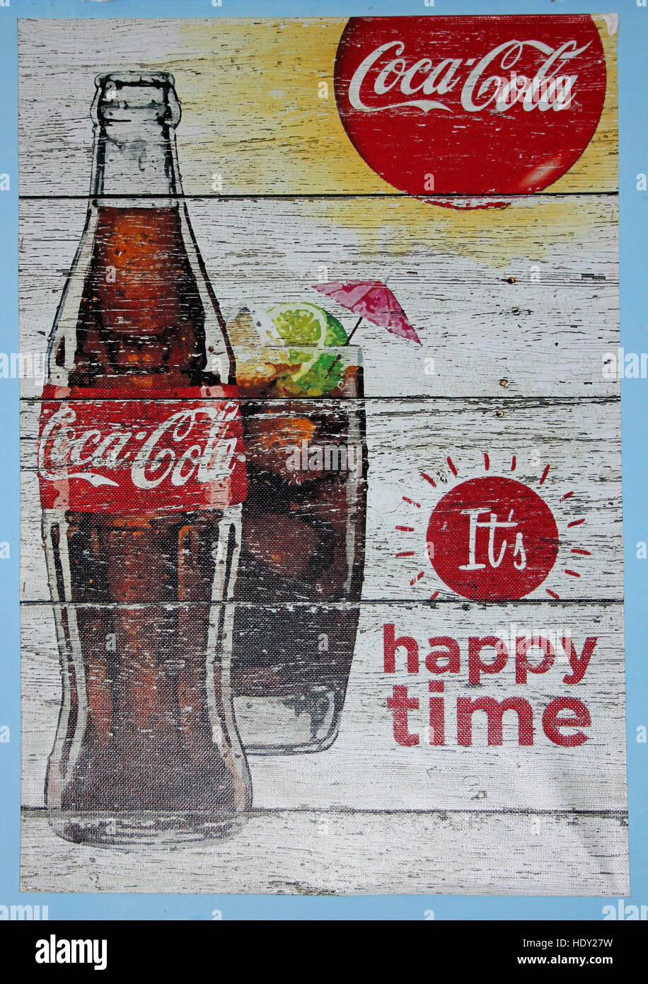Coca Cola "Seine glückliche Zeit" Stockfoto