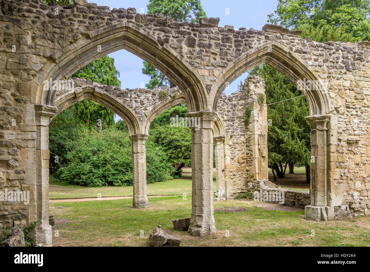 Abbey Ruinen Abingdon Oxfordshire UK Stockfoto