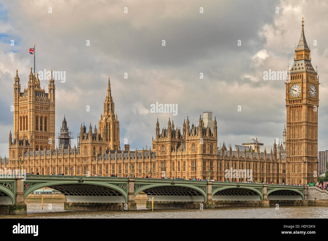 Parlamentsgebäude und Westminster Bridge London UK Stockfoto